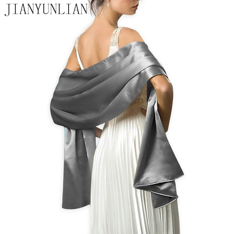 Elegant women Satin wrap shawl Evening party wrap Bridal Wedding shawl wrap 2 size available Free shipping