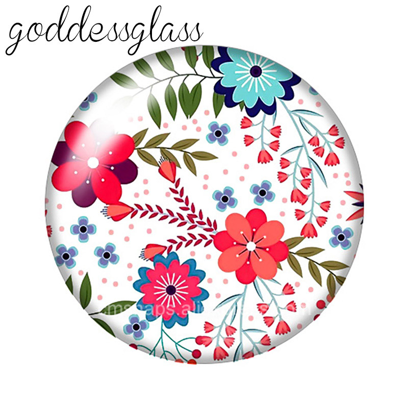 New Beauty Flowers pattern 10pcs Round photo 12mm/18mm snap buttons for 12mm/18mm snap necklace DIY findings jewelry