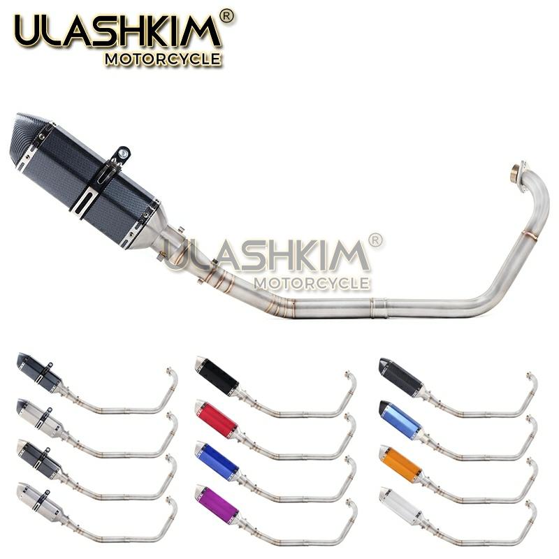 Motorcycle Full Exhaust Escape System Modifed Middle Link Pipe Slip-On For yamaha YZF R15 MT15 MT 15 125 V3 R125 2008-2019