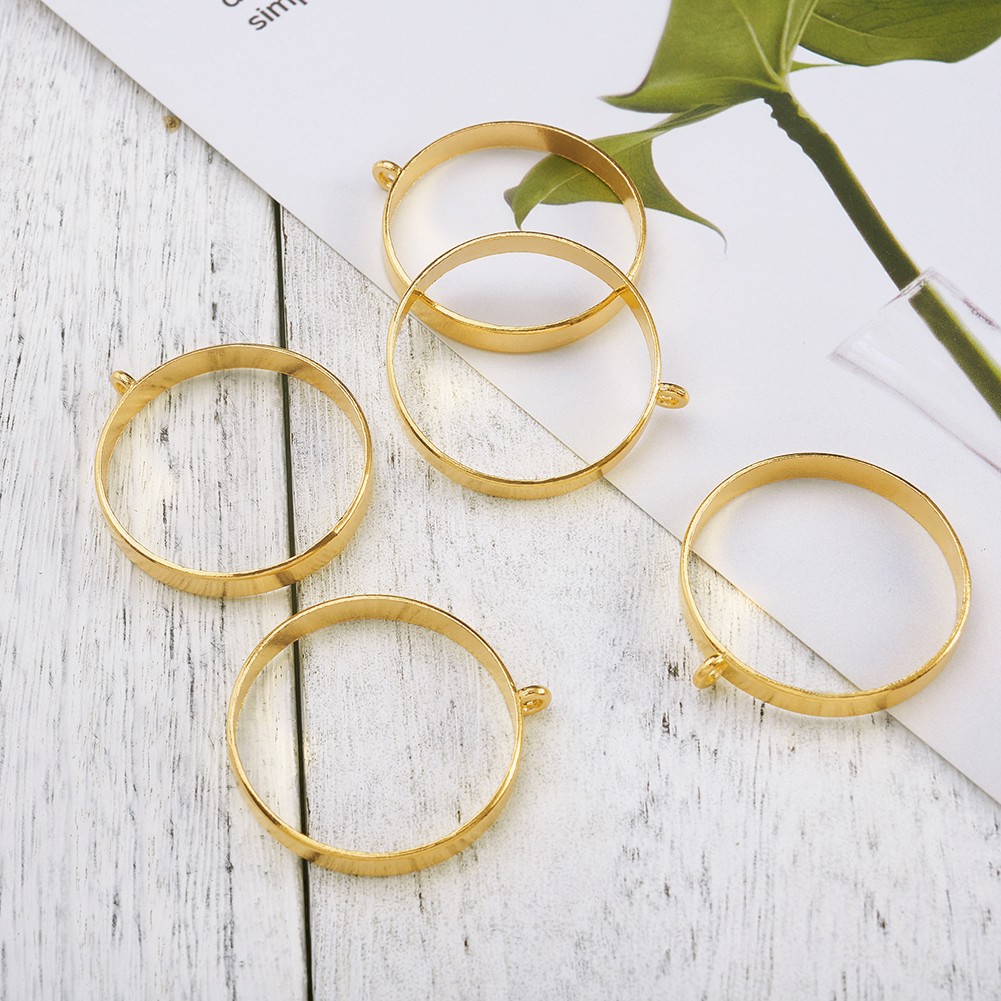 10pcs Alloy Open Back Bezel Geometric Pendant Teardrop Oval Round Blank Frame Charm Pressed Flower Resin Mold DIY Jewelry Making