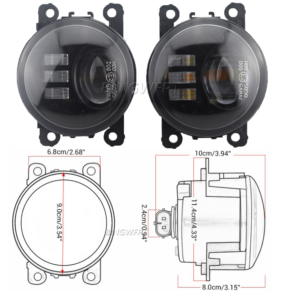 Car Double LED Fog Lamps Light DRL 12V Daytime Running Lights Lamp For Land Rover Range Rover Sport L320 2010 2011 2012 2013