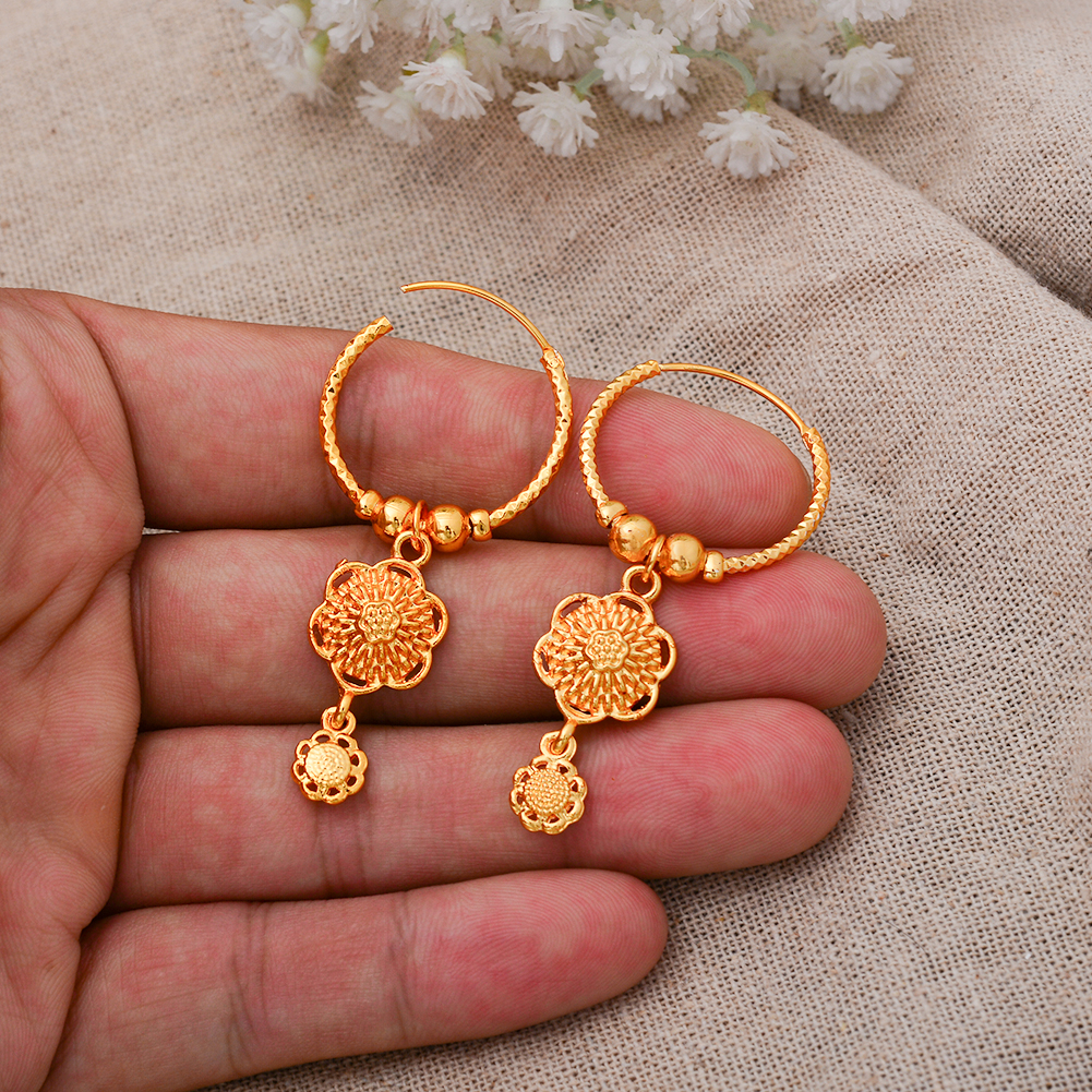 Indian Chokers Wedding Earrings Gold Color Earrings For Women African/Dubai/Arab Wedding/Party Wife Gift