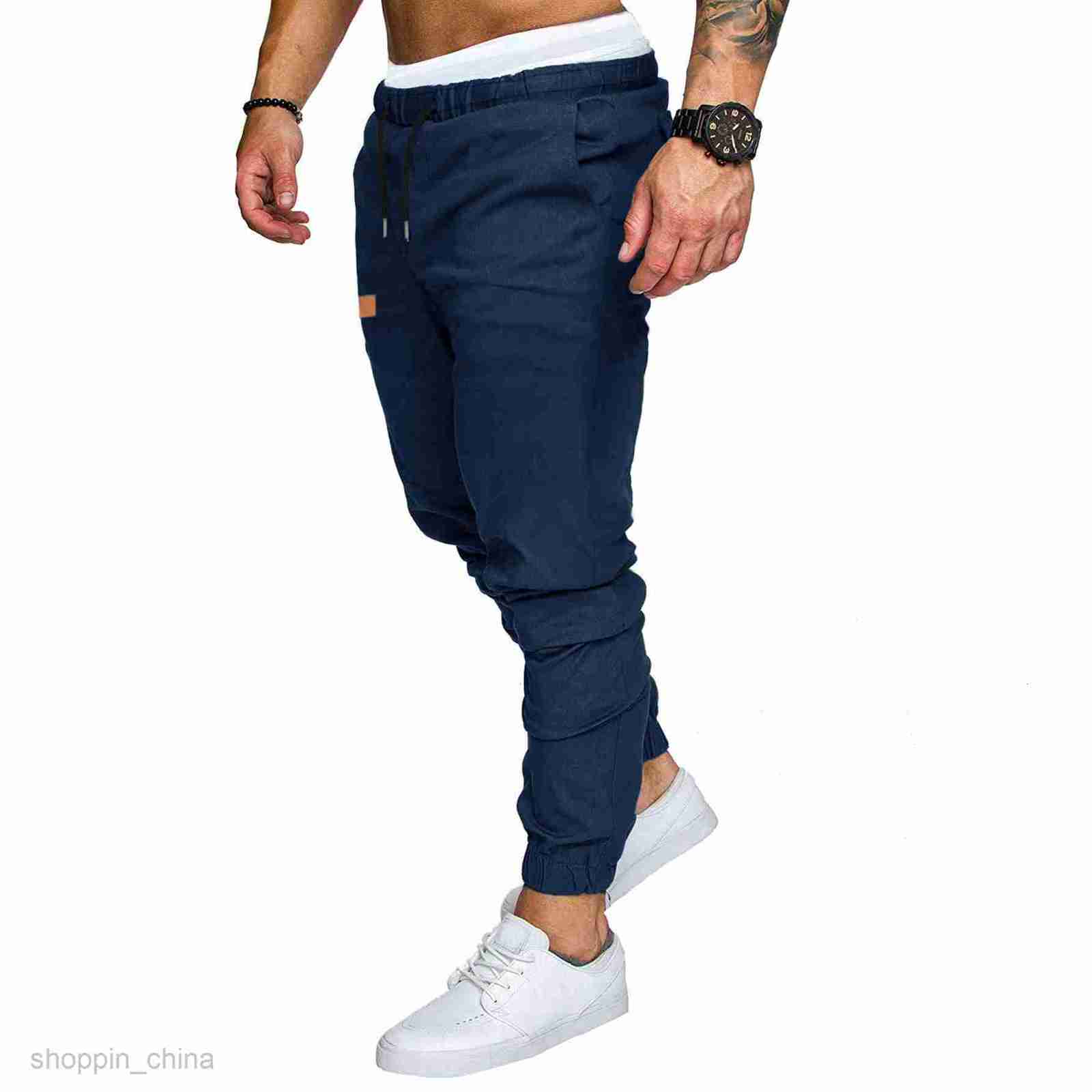 Men's Pants Leisure sports pants size new workwear pants for Male autumn solid color casual sports loose straight leg pants