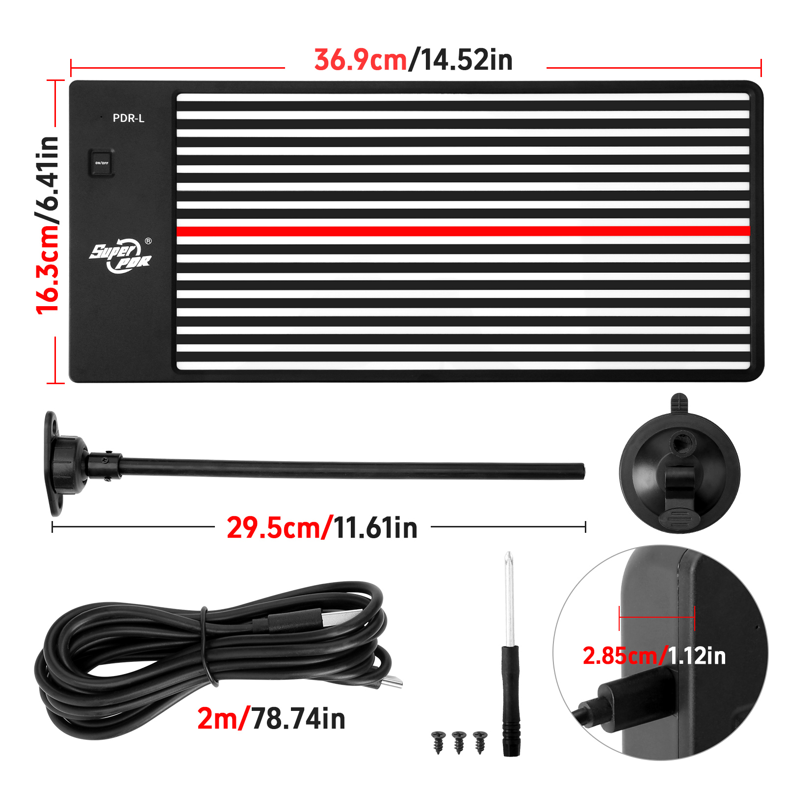 Super PDR Led Lamp Reflector Light Line Board for Car Dent Removal with 2 Meters Line