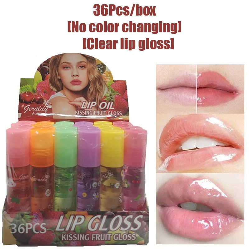 24/36Pcs Clear Gloss Kawaii Plumping Glossy Lip Oil Long Lasting Makeup Lipgloss Set Liquid Lipstick Cosmetic 240621