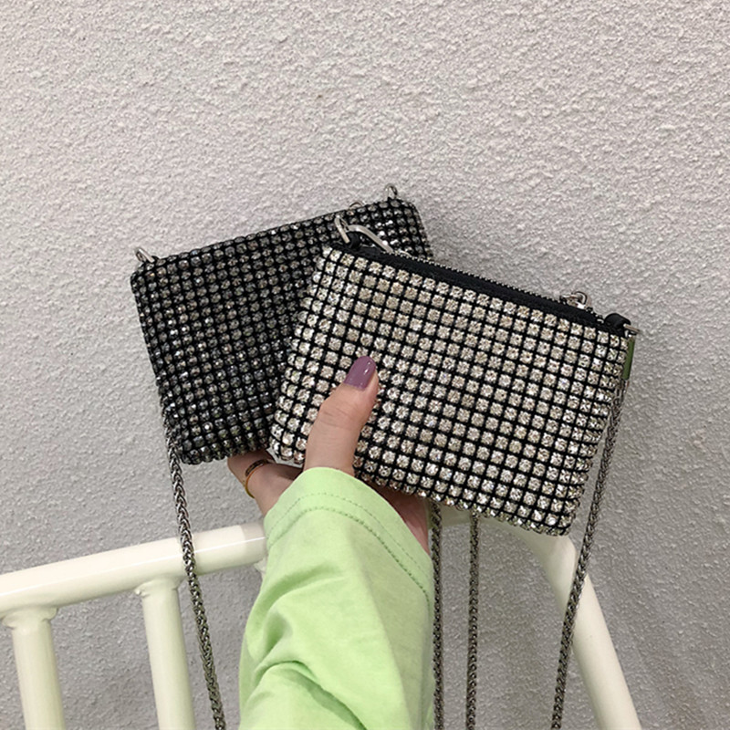Diamonds Evening Handbags For Women New Korean Luxury Designer Shiny Rhinestone Small Clutch Purse Ladies Sac Femme Fashion