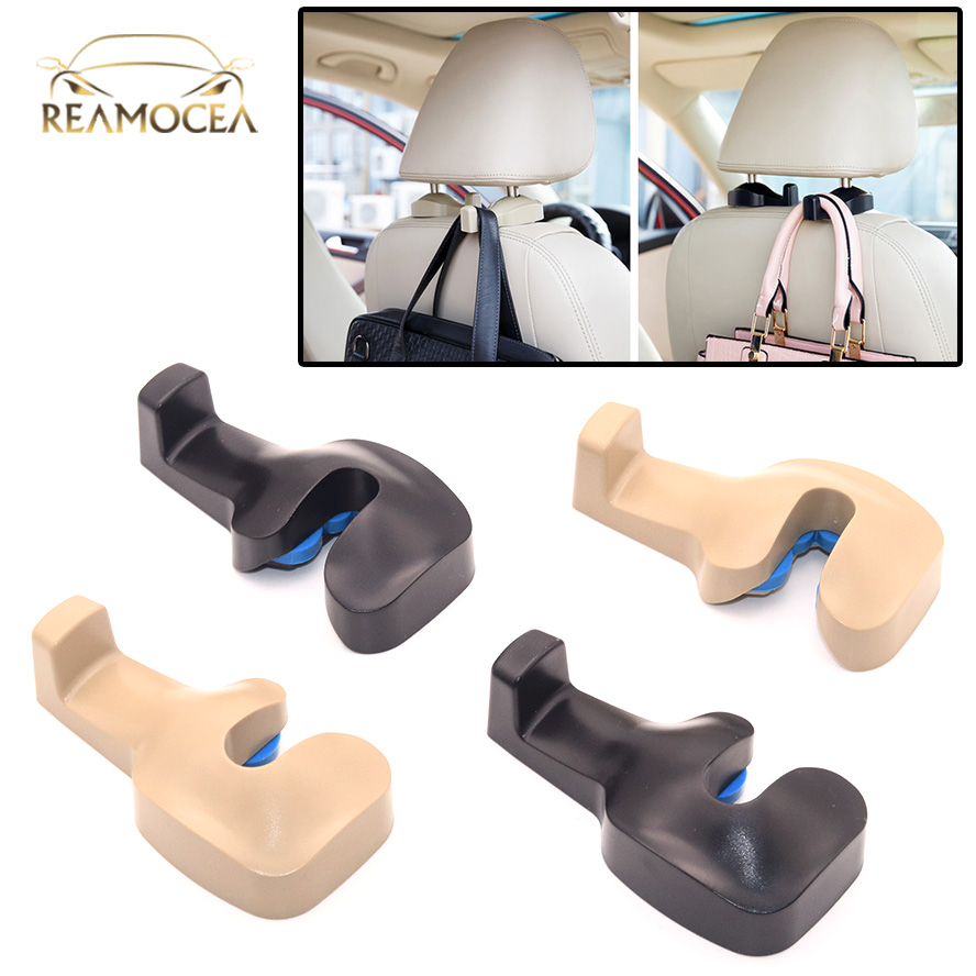 Reamocea 2x Universal Car Back Seat Headrest Hanger Holder Hook Hidden Kit Fit for Volvo S60 V60 XC60 Mitsubishi ASX Accessories