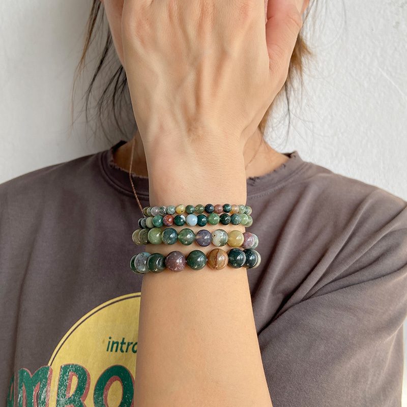 Colorful Natural Stone Bracelet Agates Lapis Lazuli Round Beads Bracelets Couple Charm Yoga Energy Bracelet Men Women Jewelry