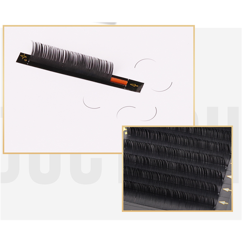 Lashprofessor Korean PBT Fiber 16Rows Mega Volume Eyelash Extensions Faux Mink Premium Russian Silk Eyelash Makeup Classic Cila