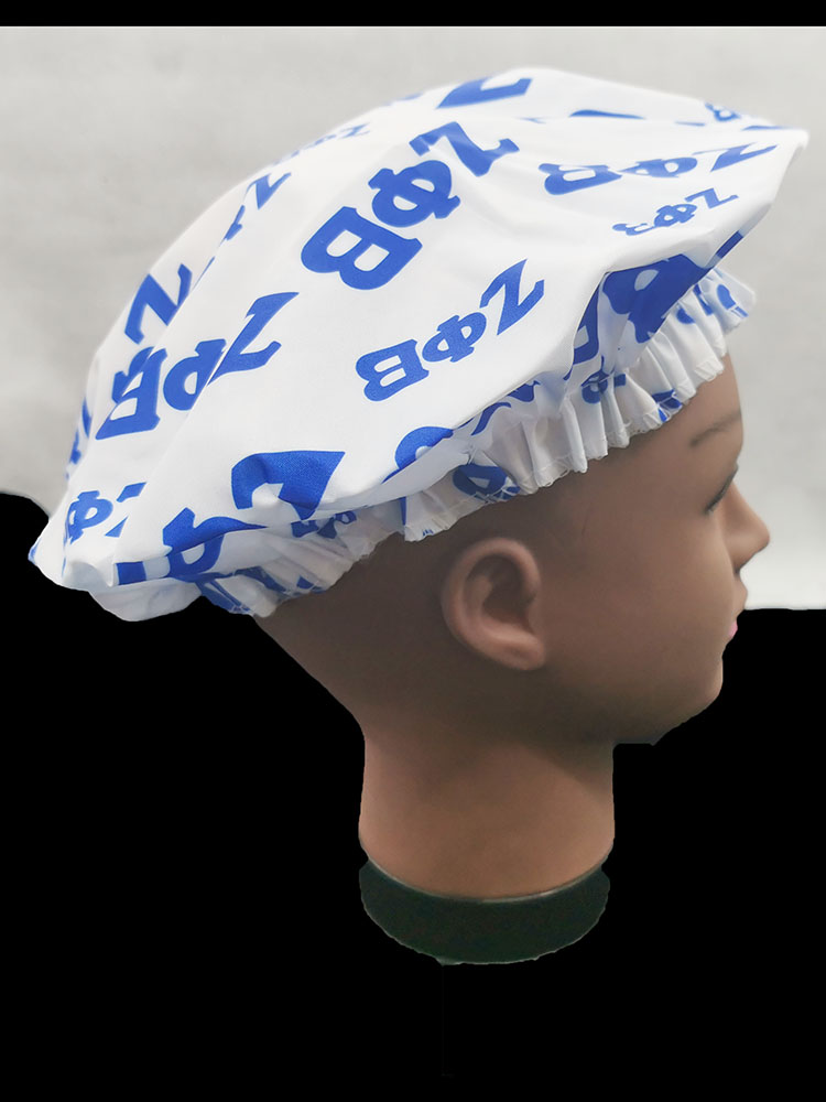 Greek Sorority Custom Logo Letter Silk Hair Bonnets Shower Cap