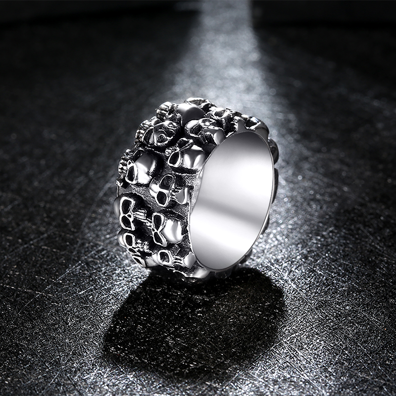Kinel Hot Black Rings Mens Filled Tibetan Silver Black Stone Resin Wedding Ring For Men Big Size 11 Vintage Jewelry Wholesale