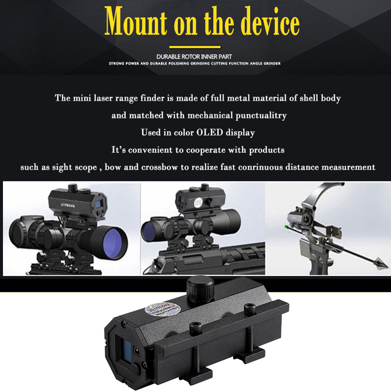 ZIYOUHU-MINI8 Caza Sniper Laser Rangefinder Riflescope Long Range 1200m, Real-Time Ranging Distance Meter, Telemeter for Hunting