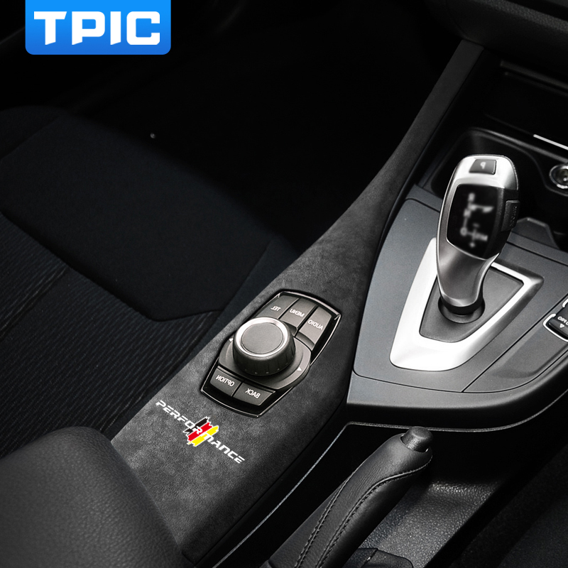 TPIC Alcantara Wrap For BMW F20 118d F21 F22 F23 1 2 Series Car Multimedia Knob Panel Cover M Performance Interior Accessories