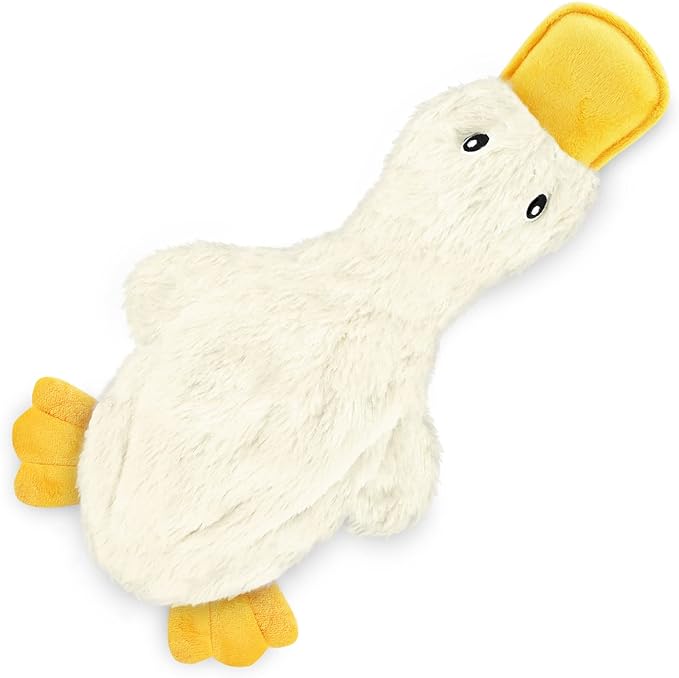 Crinkle Dog Toy Small, Medium, Large Breeds, Cute Stuffing Duck with Soft Squeaker, Fun for Indoor Puppies Senior Pups, Plush No Mess Chew and Play Fr