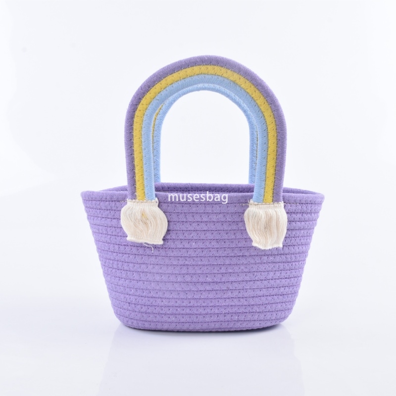 High quality women high-end rainbow bag large capacity carrying basket gift celebration centenary banquet storage basket classic practical vacation ba