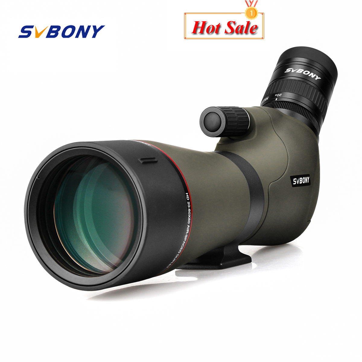 svbony 80mm bird watch spotting scope 20-60x zoom telescope photography suit filled with nitrogen waterproof photographing birds