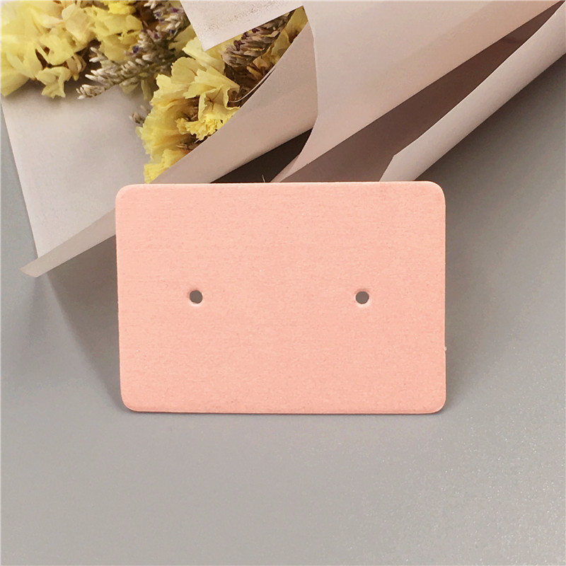 3.5*2.5cm 100Pcs/ Lot Kraft Paper Ear Studs Hang Tag Jewelry Display Card Earring Kraft Paper Tag Ear Ring Paper Hang Price Tags