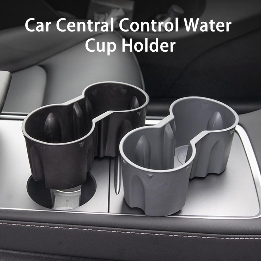 Car Bottle Holder Double Hole Car Cup Rack Flexible Practical Center Console Insert Water Cup Holder for Model Y/3