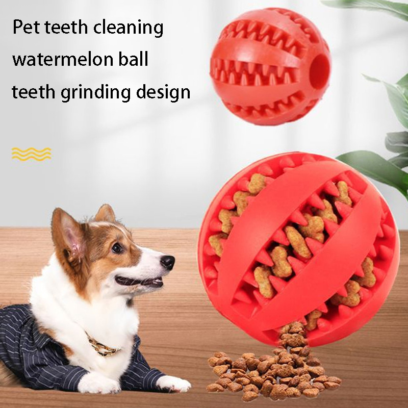 Food Ball Dog Toy Interactive Rubber Balls for Small Large Dogs Puppy Cat Chewing Toys Pet Tooth Cleaning