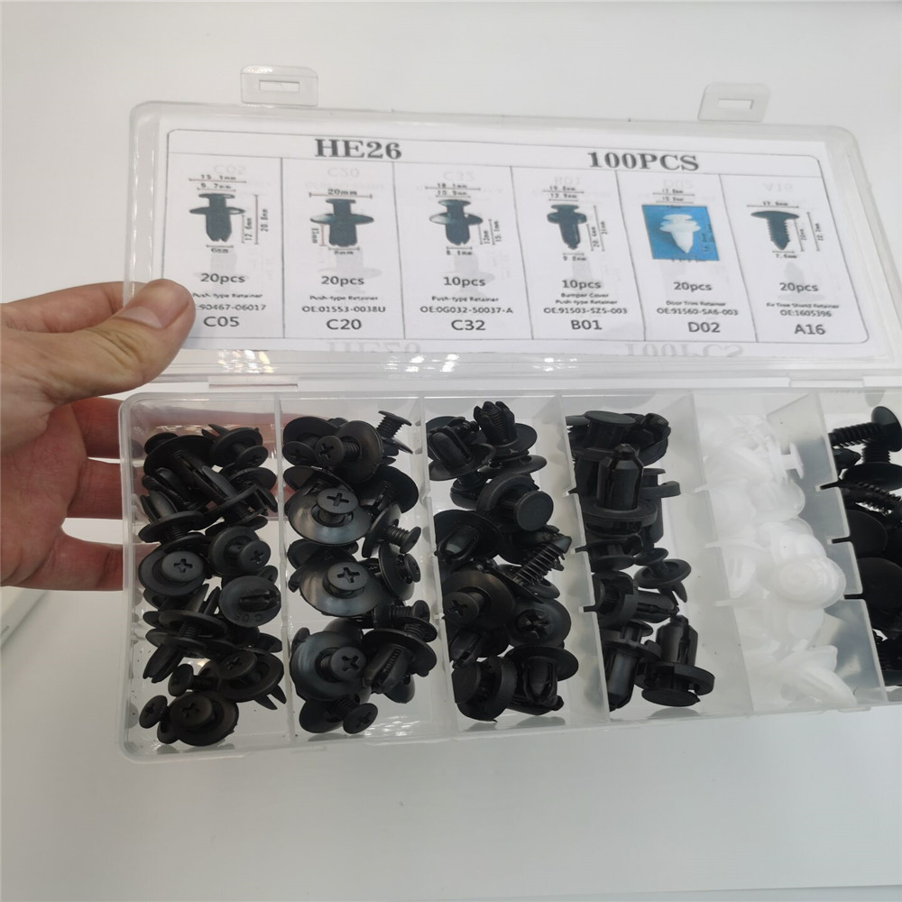 100pcs Auto Fastener Clip For Mini Cooper R52 R53 R55 R56 R58 R59 R60 R61 Paceman Countryman