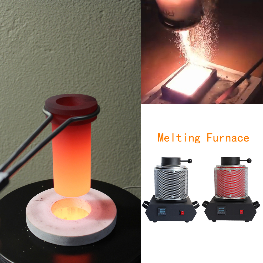 3KG Gold Melting Furnace Digital Melting Furnace Machine Heating Capacity 2100W Casting Refining Precious Metals Gold Silve
