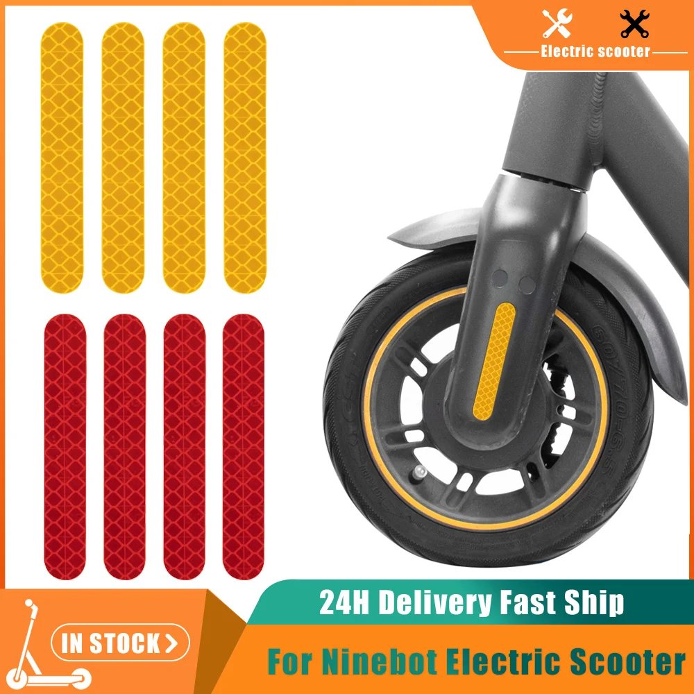 Front Rear Wheel Cover Anti-Cursor Reflective Sticker for Segway Ninebot Max G30 G30D G2 G65 Electric Scooter Eflective Stickers