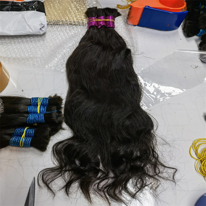 Raw Virgin Original Human Hair Bulk For Braiding Mega No Weft Human Braiding Hair Natural Vietnamese Bulk Hair Extensions