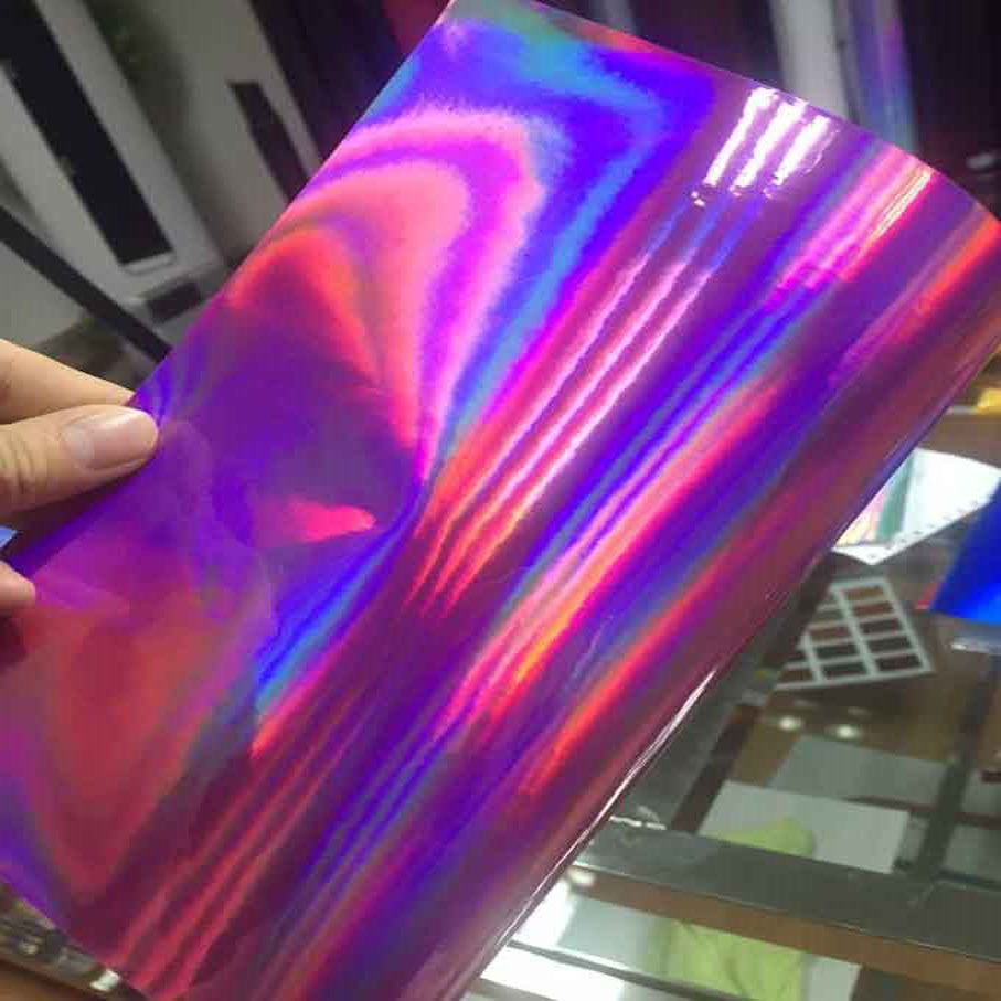20X49CM/Lot Pink Laser car wrap film holographic Rainbow Sticker Car styling film black silver chrome vinyl sample Free ship
