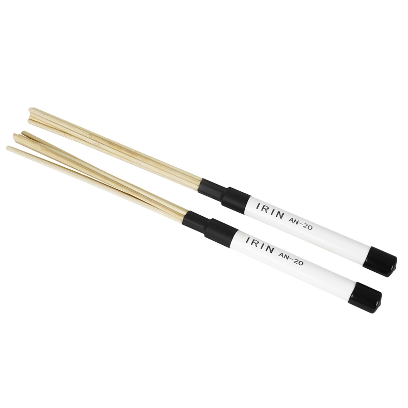 B36F 1 Pair Drumsticks Brushes 20 Bamboo Dowels Rods Drum Brush Standard Multi-Rod Bundle Sticks Music Instrument Accessory