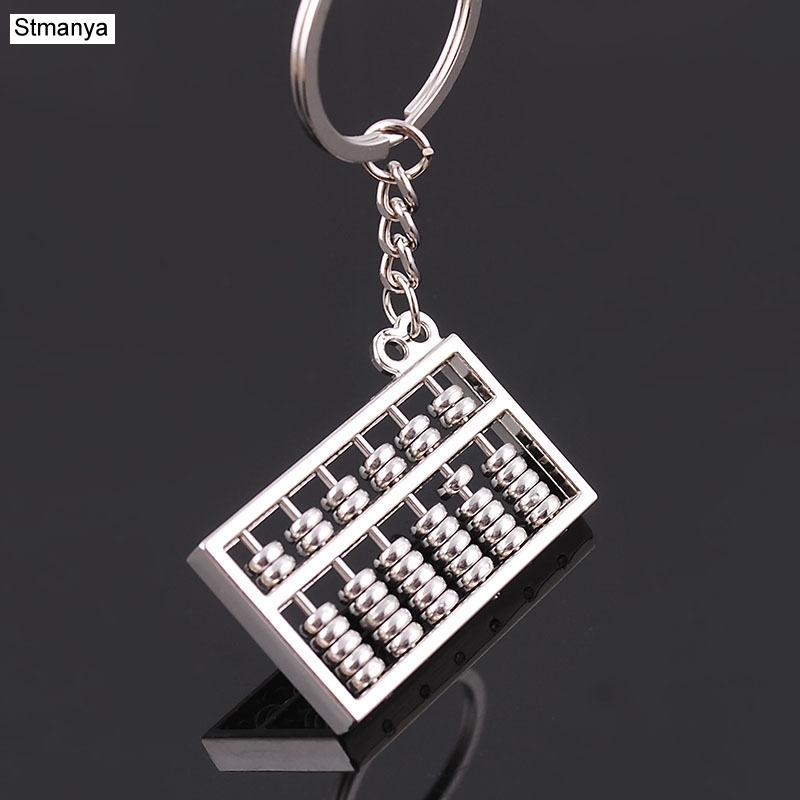 New Design Unique New Luxury metal Keychain Car Key Chain Key Ring Abacus chain color pendant For Best Gift wholesale