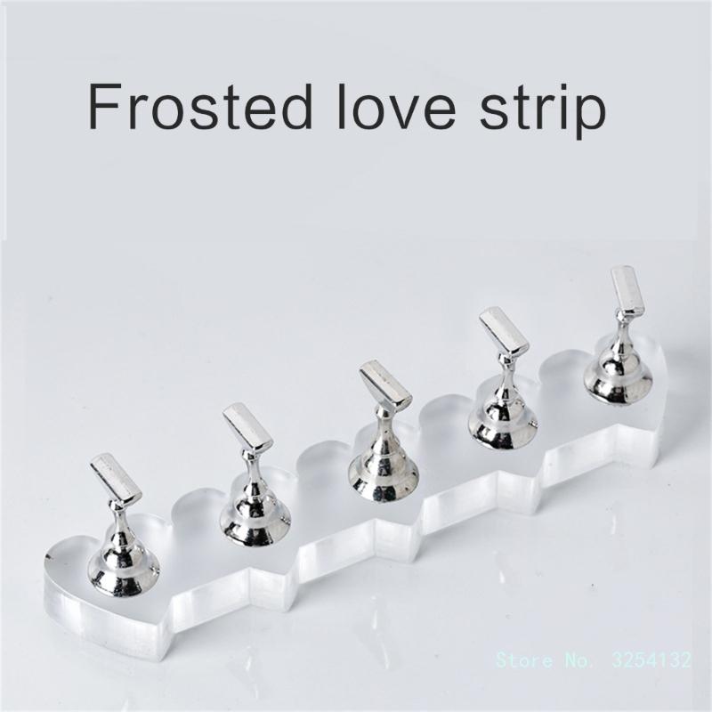 Portable Acrylic Nail Tips Holder Training Stand for Nail Art Practice and Display