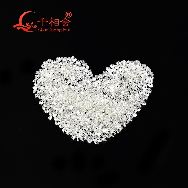 1CT per bag wholesale white color 0.9mm to 3.0mm EF small melee size moissanite round shape loose stone Lab Grown gemstone