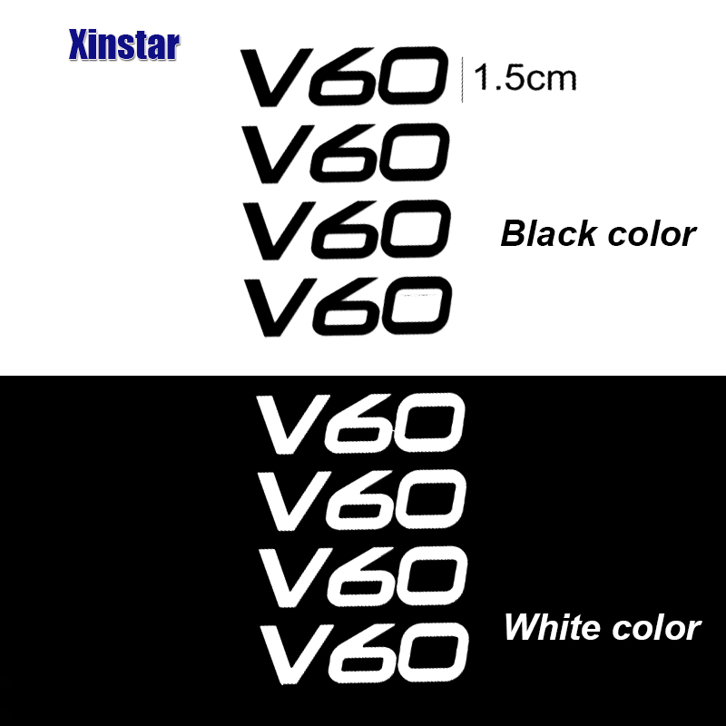 4Pcs Car Rim Sticker Decals For Volvo S60 S80 S40 XC90 V40 V50 V60 V70 S90 V90 XC60 XC40 XC70 AWD T6 C30 C70
