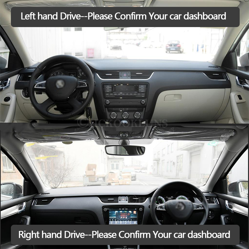 Dashboard Cover Protective Pad for Skoda Octavia 3 A7 MK3 5E 2014~2019 Car Accessories Dash Board Sunshade Carpet 2016 2017 2018