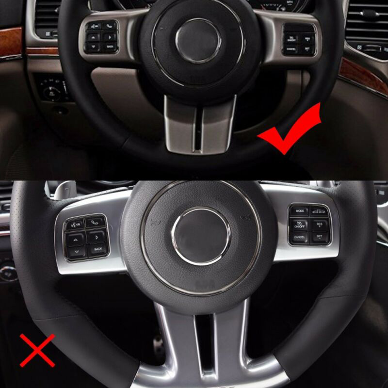 3PCS Car Steering Wheel Trim Cover Fit For Jeep Wrangler Compass Patriot Grand Cherokee 2011-2016 New High Quality