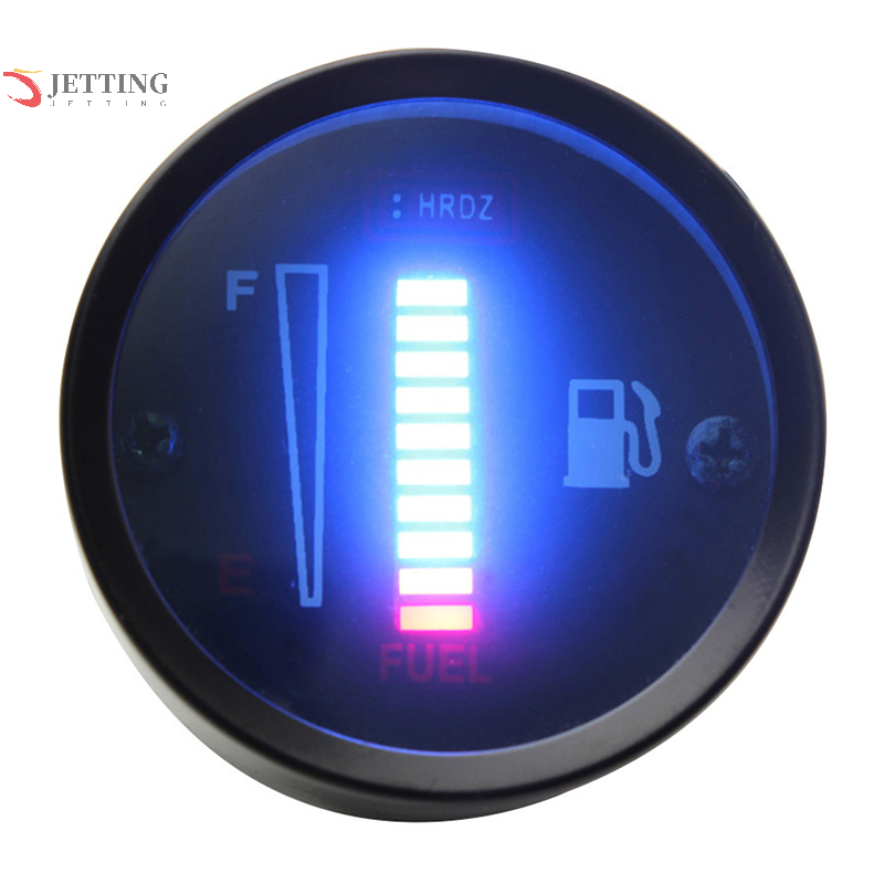 12V/24V Universal 52mm Car Motorcycle Fuel Level Meter Gauge 8 LED Light Display