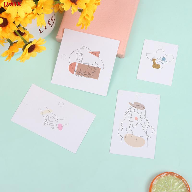 50/100pcs Earring Display Card Necklace Holder Set For Packing Jewelry Organizer Ear Studs Earrings And Jewelry Display Supplies