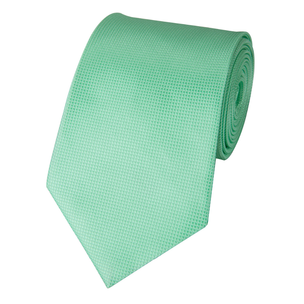 New Hot Sale Men's Necktie Hanky Cufflinks Set Tie for Men Pocket Square Wedding Grooms Solid Mint Green Neck Tie Set MJ-371