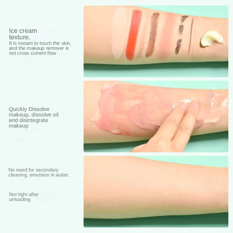 Product Vegetable Oil Peach Makeup r Cleansing Ice Cream with A Gentle Texture and No Tightness Makeup r Balm 240624
