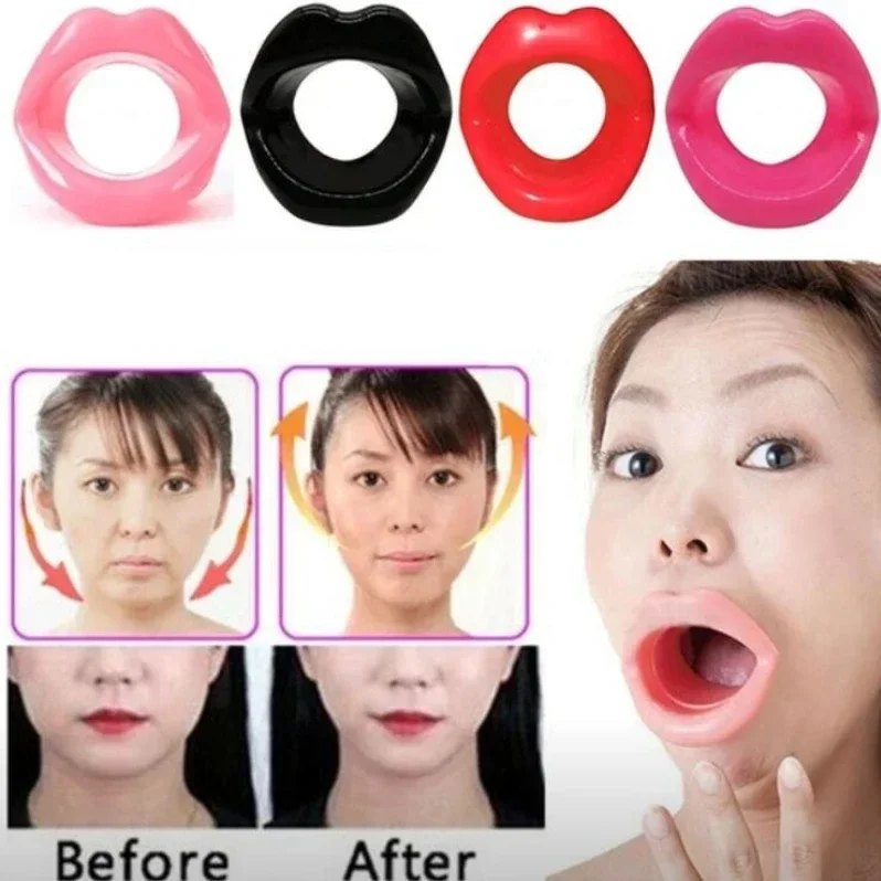 Mouth Muscle Exercise Piece Silicone Rubber Face Slimmer Anti Wrinkle Lip Trainer Mouth Massager Exerciser Mouthpiece Face Care