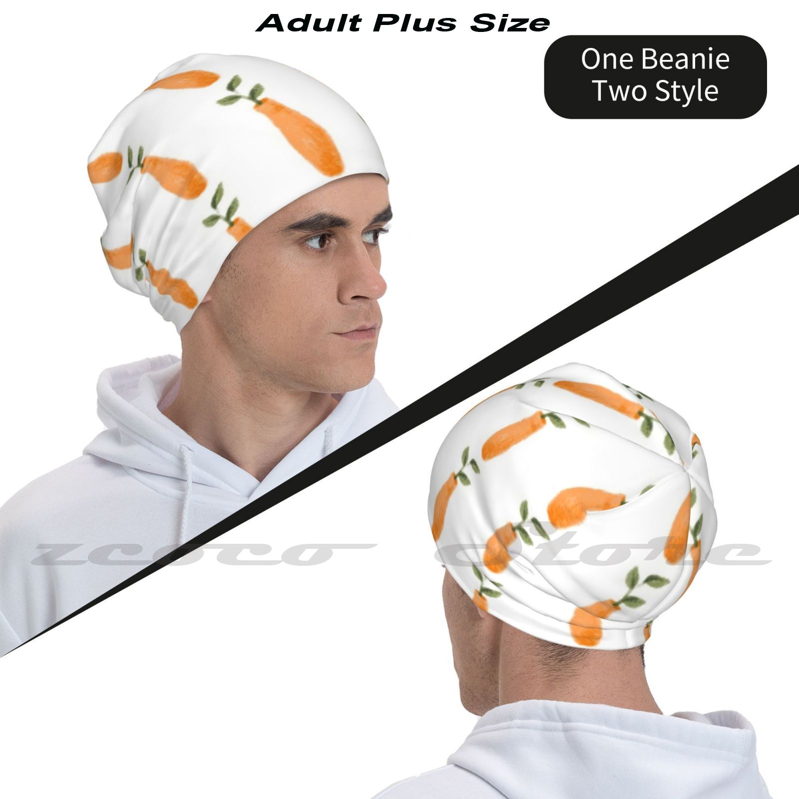 Sprout Adult Kids Knit Hat Hedging Cap Outdoor Sports Breathable Sprout Plant Plants Planting Leaves Leaf Little Cute Orange