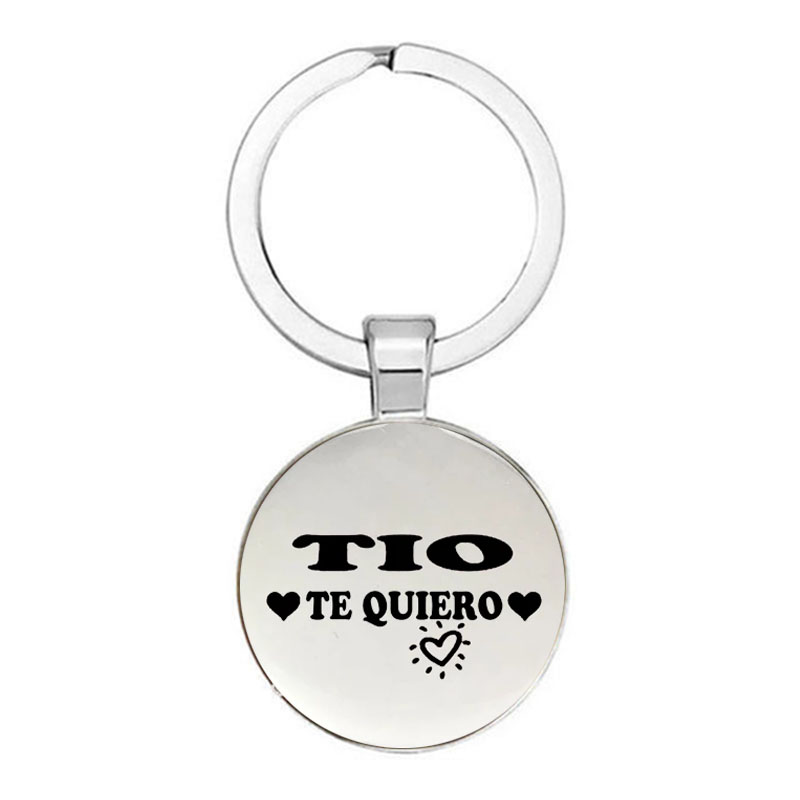 "Tio Te Quiero" Keychain Best-Selling Letter Disc Key Ring Men'S Jewelry Suitable For Direct Sales By Uncle