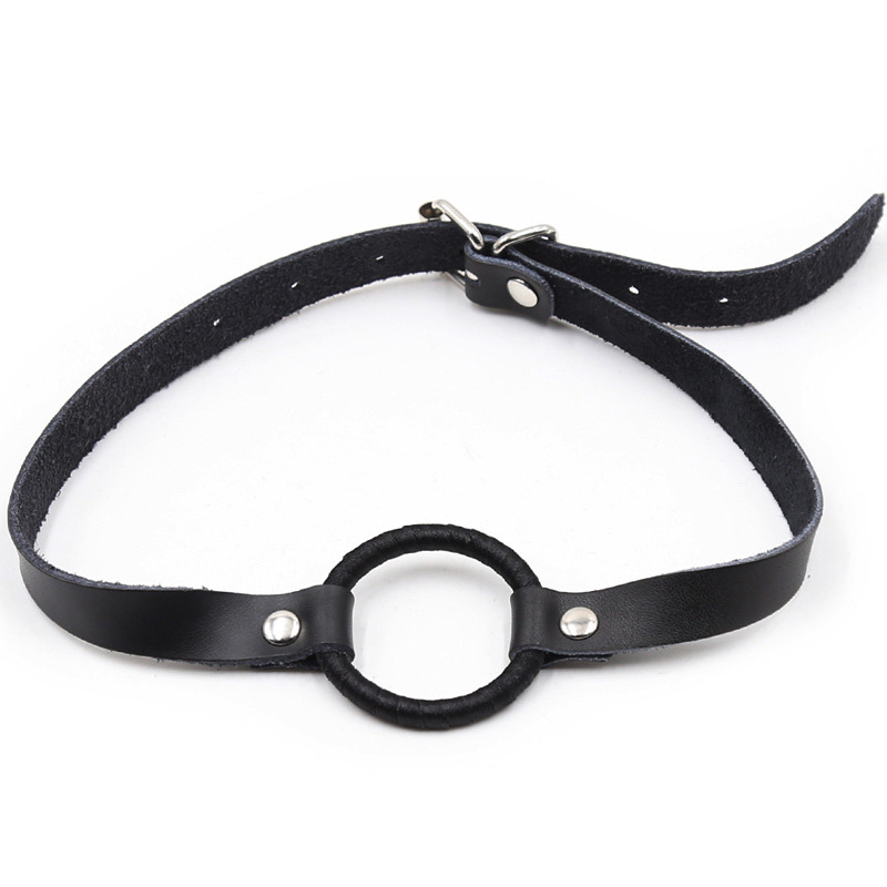 PU leather Ring Gag Flirting Open Mouth with O-Ring During Sexual Bondage ,Roleplay and Adult Erotic Play for Couples bdsm toys
