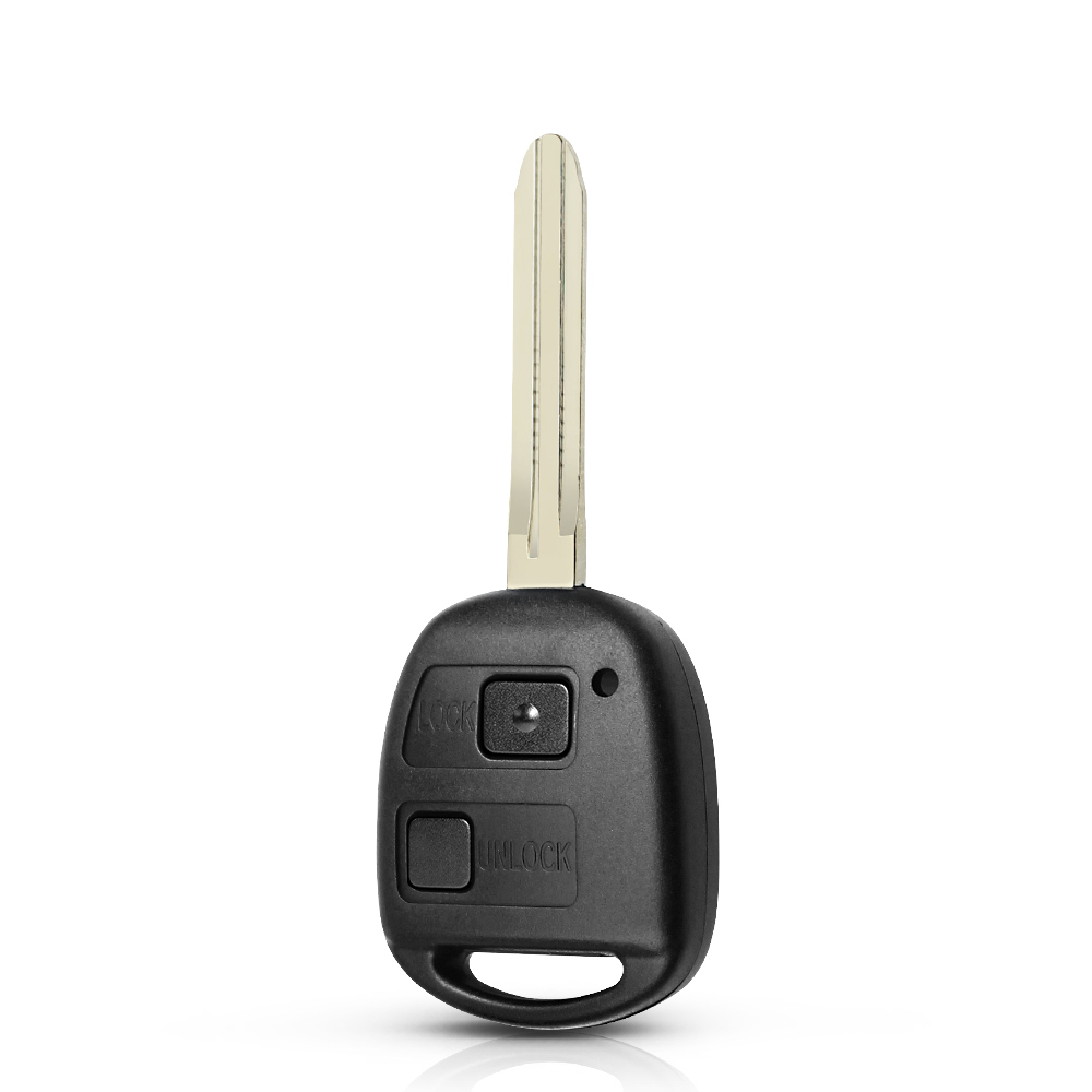 KEYYOU Remote Car Key Shell Case For Toyota Camry Land Cruser 120 Prado 2 Buttons 433MHz TOY43 Blade ID67 / ID68 Chip P/N 50171