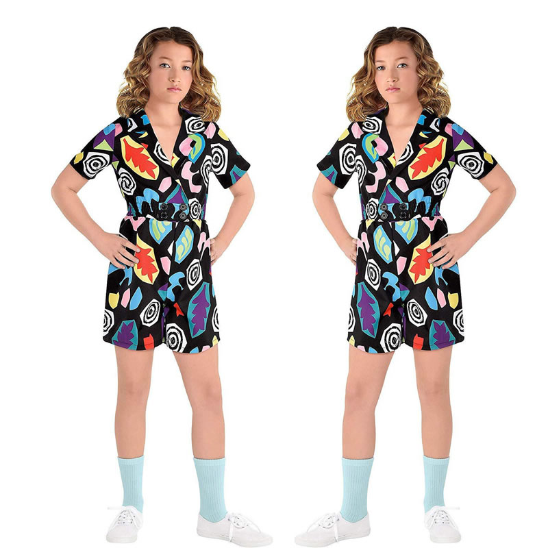 Strange Thing Jumpsuit For Teen Girl Romper Summer Halloween Kid Print Casual Overalls Children Casual Clothing 5 8 10 12 Year