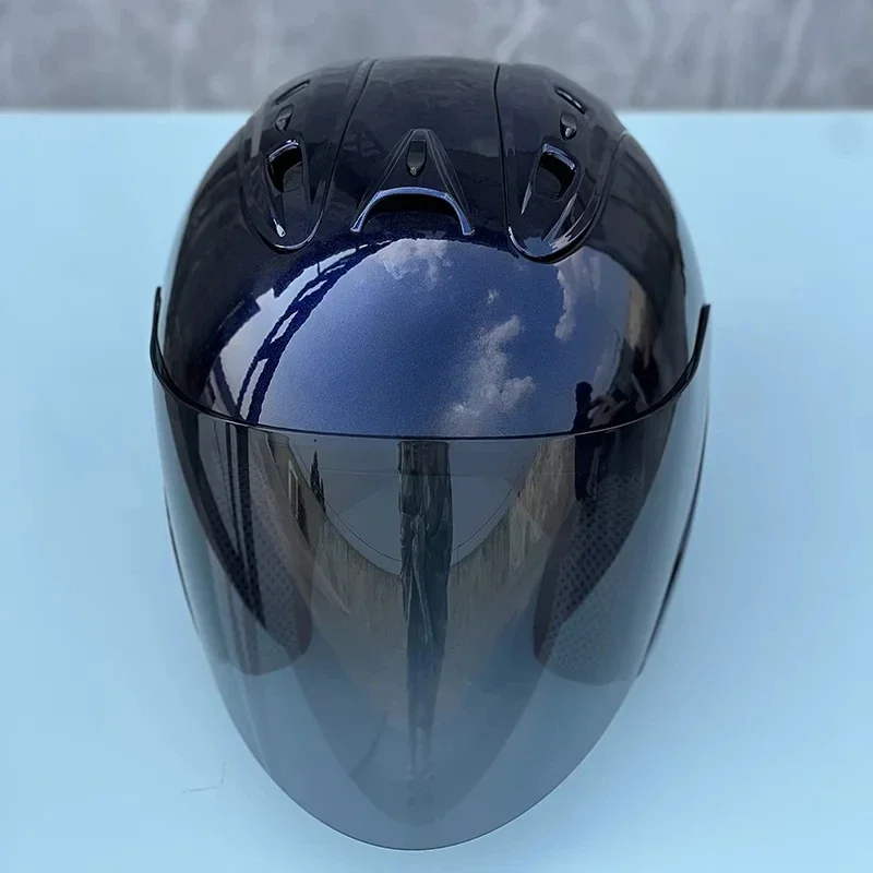 Ram4 Bright Dark Blue Half Helmet Men and Women Motorcycle Off-Road Summer Helmet Downhill Racing Mountain Cross Casco Capacete