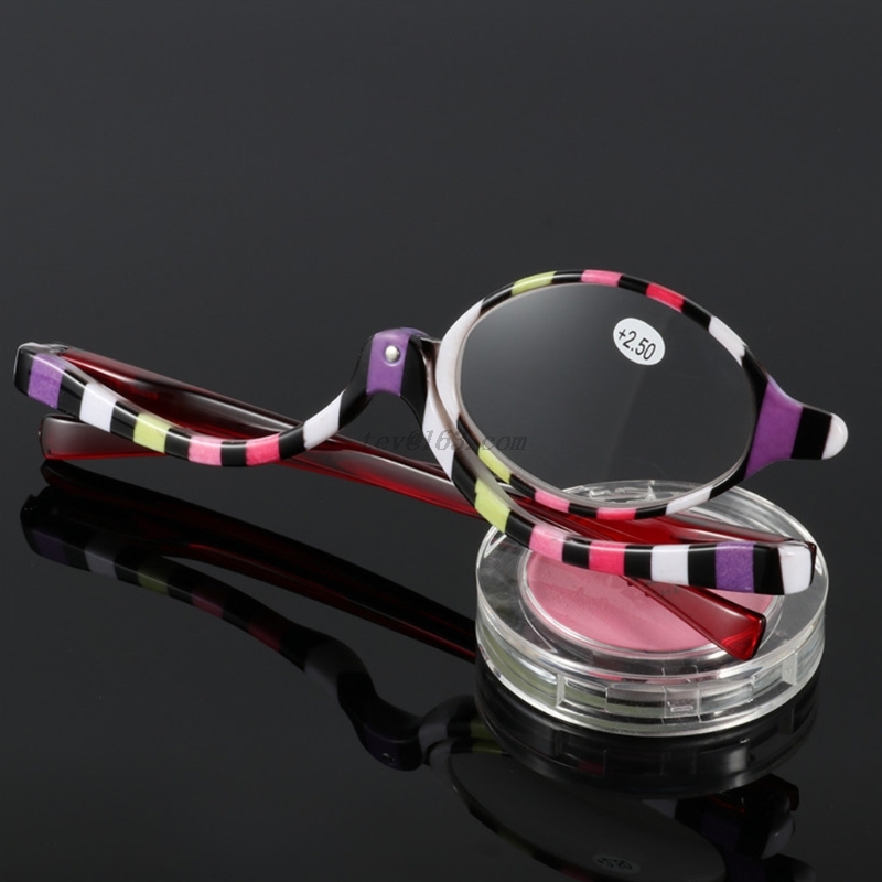 Magnifying Glasses Makeup Cosmetic Reading Glass Folding Eyeglasses +1.0~+4.0 #J