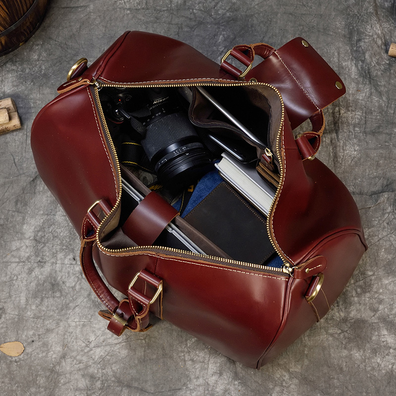 Newsbirds True Leather Travel Duffle Bag Weekender Bag Men Women Luggage Bags Large Capacity Handbags Men bags for flights