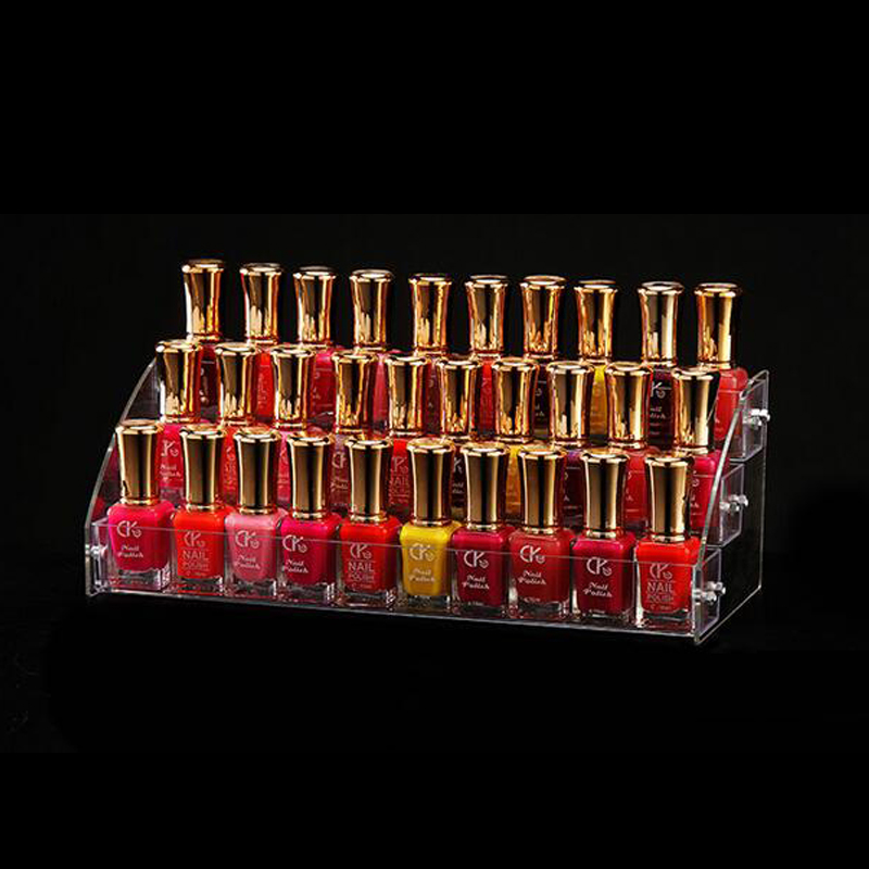 Newly Makeup Cosmetic 2-7Layer L26/31/40cm Acrylic Organizer Lipstick Jewelry Display Stad Holder Nail Polish Essential Oil Rack