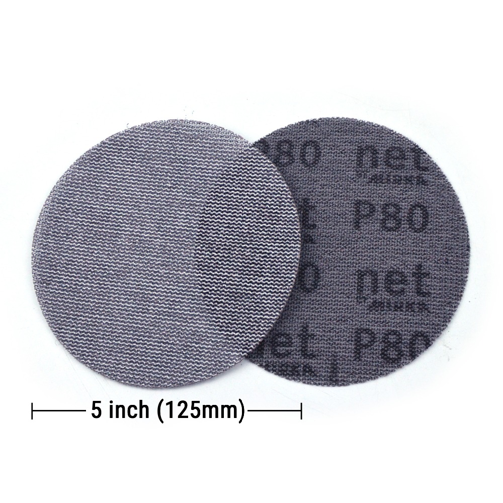 15/25PCS 5 Inch 125mm Mesh Dust-free Anti-blocking Hook&Loop Sanding Discs Round Abrasive Sandpaper 80-320 Grit Decorate Paper